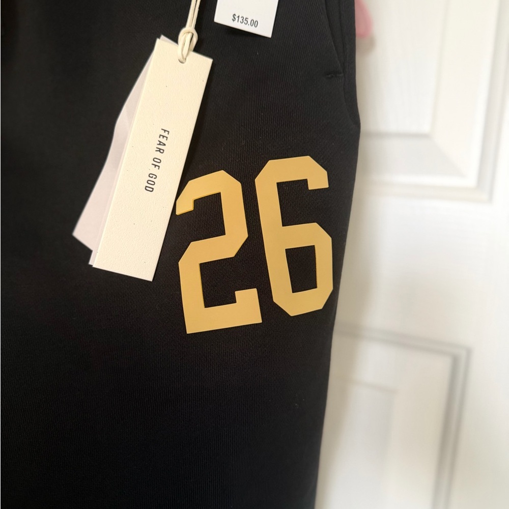 Fear of God ESSENTIALS Vintage Black Lounge Fleece Baggy Sweatpants